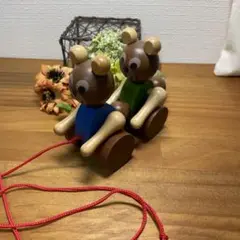プルトイ　クマ　木製　おもちゃ　玩具  レトロ