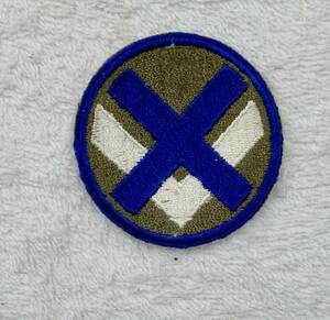 実物 WW2 米国陸軍 第15軍団 肩章 WW2 US ARMY 15TH CORPS SHOULDER PATCH エッジカット