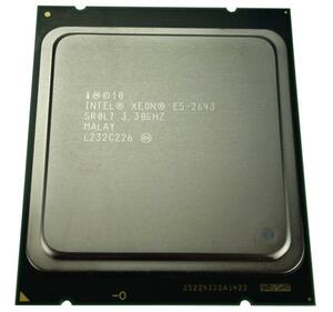 ■送料無料■ CPU Intel Xeon E5-2643 3.33GHz 10MB Quad Core 130W LGA2011 SR0L7 中古 動作確認済み 　　CP0095