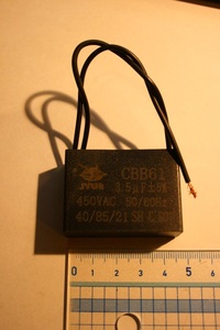 ( CBB61　3.5uF 450V AC 50/60Hz ) キャパシター　モーター始動　フィルムコンデンサー　 fan capacitor