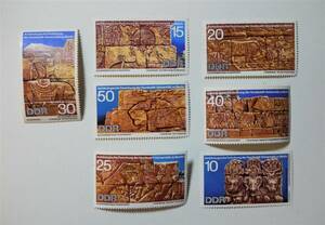 ドイツ切手　彫像と洞窟壁画　７種未使用　1970年