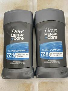 〈送料無料〉 Dove men ＋care 【クリーンコンフォート】 76g 2本セット ダヴ デオドラント メン 制汗剤 男性向け アメリカ ダブ 72時間