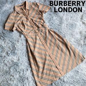 BURBERRY LONDON バーバリーロンドン ノバストライプ ワンピース　大きいサイズ　13　L　XL