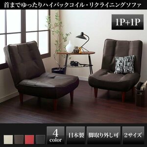 【0205】ハイバックコイルソファ[Lynette]レザータイプ１P+1P(5