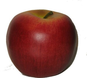 フルーツ サンプル リンゴ (レッド、イエロー色） 直径８ｃｍ × 高さ７ｃｍ 重さ１１3ｇ フェイク