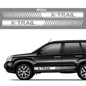 エクストレイル ステッカー 2枚 ホワイト ロゴ サイドステッカー ニッサン デカール ストライプ X-trail オフロード SUV T30 T31 T32