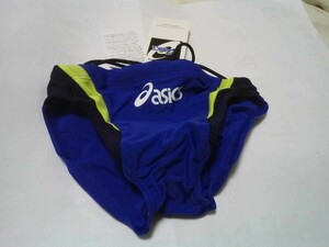 ルネサンスロゴ入り（Sサイズ）asics アシックス[AM065G] メンズ競泳水着/競パン/Vパンツ/ブーメランパンツ/メンズビキニ【未使用箱付】