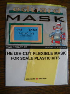 eduard MASK　EX432　F-101 A/C　1/48 For KITTY HAWK kit　1/48　F-101 ヴードゥー　A/C　ダイカットマスク　キティホークキット用