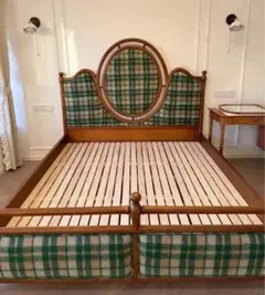 ベッド　木製　ヨロッパ風　ダブルベッド