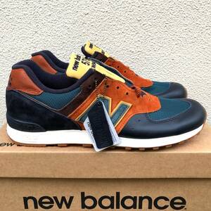 NB原宿店&公式オンラインストア限定 UK製 NEW BALANCE M576YP【MiUK YARD PACK】US10D 28cm レザー スエード ネイビー×ブラウン 紺/茶