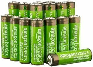 Amazonベーシック 充電池 充電式ニッケル水素電池 単3形16個セット (最小容量2400mAh、約400回使用可能)