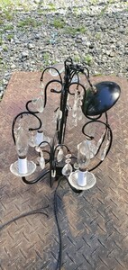 シャンデリア レトロ インテリア ガラス ヴィンテージ 照明 アンティーク照明 ランプ アンティーク 