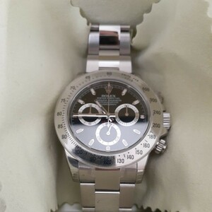 GW お得 送料込 デイトナ ★新品未使用★ ROLEX DAYTONA ギャラ/保護シール付 ロレックス デイトナ 型番116520 黒文字盤 自動巻 希少