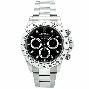 Zetton【箱/保証書有り】ロレックス　ROLEX　デイトナ　Ref.116520　SS　ブラック　ランダム番　鏡面バックル