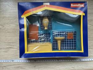 ミニチュアドールハウス家具　Lundby OF SWEDEN スェーデン製　バスセット