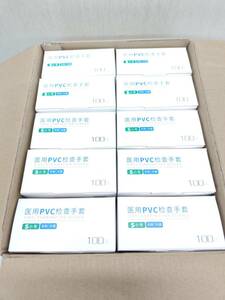 送料無料g04283 検査用手袋 Lサイズ ビニール製 PVC 100枚 10箱 未使用