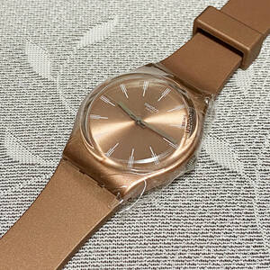 SWATCH スウォッチ　SANDBAYA　G0118　スイス製　レディース腕時計 オレンジ クォーツ　34mm　未使用・長期保管品