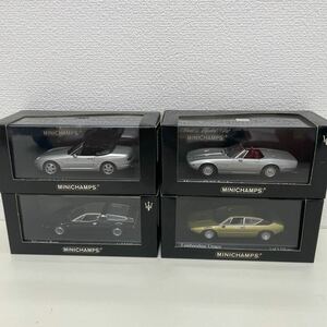 4点セット 1/43ミニチャンプス urraco 1974 マセラッティ GHIBLI SPYDER 1969 BORA 1972 ポルシェ 968 cabriolet1994 240428T08