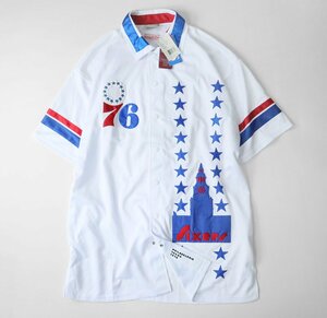 デッドストック* Mitchell & Ness HERDWOOD CLASSICS ◆ NBA 76ers フィラデルフィア 半袖 シャツ XXL ハードウッドクラシックス ◆DF12