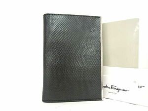 ■新品■未使用■ Salvatore Ferragamo フェラガモ レザー メモ帳 文房具 ステーショナリー ダークグリーン系 BJ0326