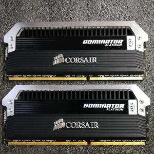 【中古】DDR3メモリ 8GB(4GB2枚組) Corsair DOMINATOR PLATINUM CMD8GX3M2A2133C9 [DDR3-2133 PC3-17000]