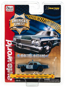 Auto World X-Traction ☆1974 Dodge Monaco ☆ Massachusetts State Police ☆HOスロットカー