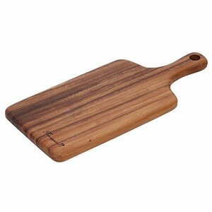 不二貿易 まな板 カッティングボード 幅35.5×奥行15.2×高さ2cm ブラウン 取っ手付き 木製 天然木 アカシア
