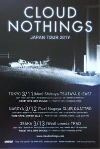 新品 CLOUD NOTHING (クラウド・ナッシング) JAPAN TOUR 2019 チラシ 非売品 5枚組「Last Building Burning」