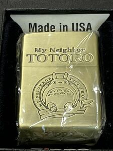 zippo となりのトトロ ゴールド スタジオジブリ 日本テレビ 2015年製 GOLD 前面刻印 ゴールド 宮崎駿 ケース 保証書