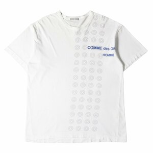 COMME des GARCONS コムデギャルソン Tシャツ サイズ 99AW 裏刷り ダブルサークル グラフィック ロゴ クルーネック 半袖 Tシャツ 名作 白