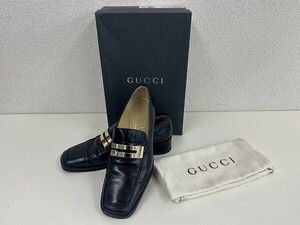 E116-S3-14098 GUCCI グッチ ローファー シューズ 100 452 現状品①