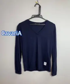 ■CavariA キャバリア◾️Vネック　長袖Tシャツ サイズ:46