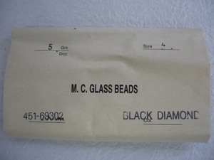 8851.未使用 チェコビーズ M.C.GLASS BEADS ブラックダイヤモンド