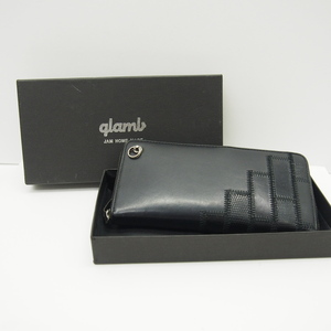 glamb グラム レザーラウンドジップウォレット 小銭入有 中古 長財布 ∴WA5766