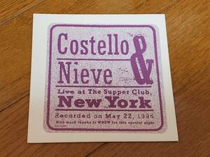 (CD) Costello & Nieve●コステロ & ナイーヴ / Live At The Supper Club, New York