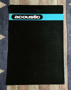 カタログ　acoustic　アコースティック　Amplifier　別紙価格表付　パンフレット　冊子　貴重