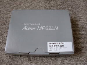 通電確認程度　予備バッテリー付 NECモバイルルーター Aterm MP02LN SA シルバー SIMフリー　ACアダプター付属