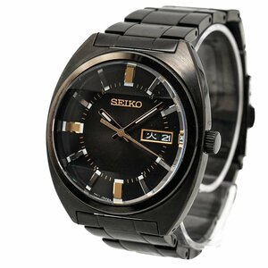 1円 SEIKO セイコー 7N43-0BR0 カットガラス QZ クオーツ デイデイト 3針 ブラック 黒文字盤 SS メンズ 腕時計 ブランド 277820240416
