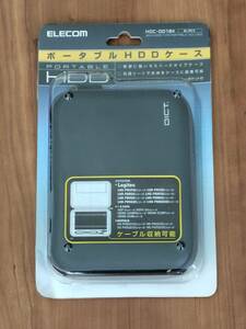 【未使用】ELECOM エレコム　ポータブルHD用セミハードケースHDC-001BK ブラック