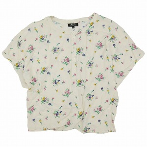 アーペーセー A.P.C. Marthe Blouse シアー素材 ドルマンスリーブ ブラウス ボタニカル 花柄 総柄 フローラル クルーネック フレンチスリー