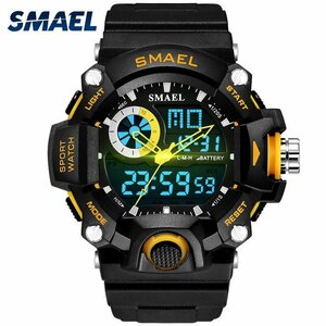 hzh369★SMAEL 腕時計 男性 ミリタリー 腕時計 LED デジタル メンズ スポーツ腕時計