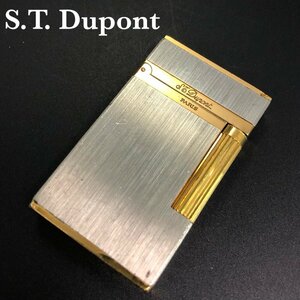 ST.Dupont デュポン ライン2 ライター コンビ ゴールド/シルバー ヘアライン ガスライター SS/GP 着火未確認 正規品 本物保証 最落無