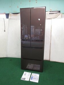 当社1ヶ月保証付/日立 555L 6ドア冷凍冷蔵庫 R-XG56J(XH)(1109CH)8CYW-33