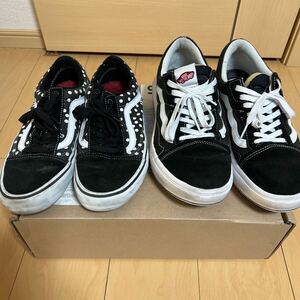 ¥100〜開始　VANS OLD SKOOL PRO OLD SKOOL OVERT CC サイズ10(28cm) 2足セット　中古品