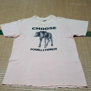 80s USA製 Powell Peralta Tシャツ サイズL パウエル スケートボード ヴィンテージ choose