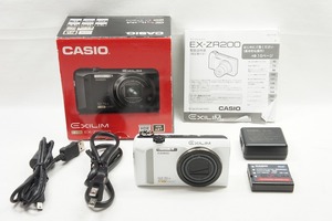 【適格請求書発行】良品 CASIO カシオ EXILIM EX-ZR200 コンパクトデジタルカメラ ホワイト 元箱付【アルプスカメラ】240303c