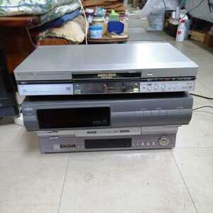 計3台 Panasonic 富士通ゼネラル VHSビデオデッキ / HDD DVD/CDプレーヤー BSチューナー ビクター レコーダー VHSデッキ ジャンク 