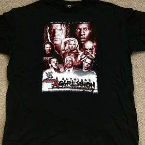 WWE RAW Ruthless Aggression Tシャツ 2003 Australia tour 美品 vintage プロレス Triple H Booker T Rick Flair HBK Kavin Nash Kane 