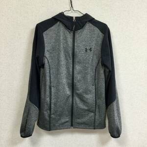 アンダーアーマー UNDER ARMOUR 　フード付きフルジップジャケット　グレー　Sサイズ　美品