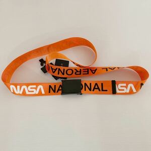 National Aeronautics and Space Administration NASA ナサ ロング ベルト 未使用 4×147.5cm ナイロンベルト コートの上OK ガチャベルト